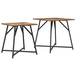 Ensemble de tables d'appoint 2 pcs Bois ancien et noir 625578625578