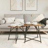 Ensemble de tables d'appoint 2 pcs Bois ancien et noir 625578625578