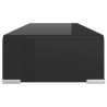 Meuble TV/support pour moniteur 60x25x11 cm verre noir 625580625580