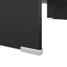 Meuble TV/support pour moniteur 60x25x11 cm verre noir 625580625580