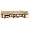 Ensemble de canapés d'extérieur 9 pcs Naturel et Beige 625582625582