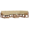 Ensemble de canapés d'extérieur 9 pcs Naturel et Beige 625582625582