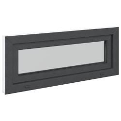 Fenêtre de sous-sol RISOR 110 x 40 cm PVC et verre Anthracite 625586625586