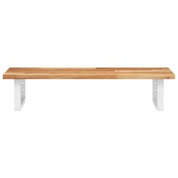 Étagère de vasque murale acier et bois massif d'acacia 625590625590