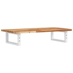 Étagère de vasque murale acier et bois massif d'acacia 625590625590