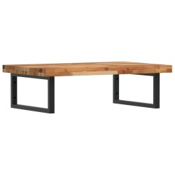 Étagère de vasque murale acier et bois massif d'acacia 625591625591