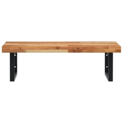 Étagère de vasque murale acier et bois massif d'acacia 625591625591
