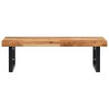 Étagère de vasque murale acier et bois massif d'acacia 625591625591