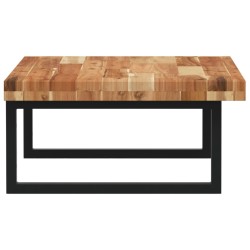 Étagère de vasque murale acier et bois massif d'acacia 625591625591