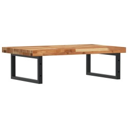Étagère de vasque murale acier et bois massif d'acacia 625591625591