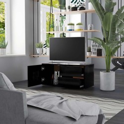 Meuble TV Noir 80x34x36 cm Bois d'ingénierie 625593625593
