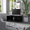 Meuble TV Noir 80x34x36 cm Bois d'ingénierie 625593625593