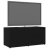 Meuble TV Noir 80x34x36 cm Bois d'ingénierie 625593625593