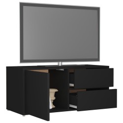 Meuble TV Noir 80x34x36 cm Bois d'ingénierie 625593625593