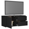 Meuble TV Noir 80x34x36 cm Bois d'ingénierie 625593625593