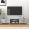 Meuble TV gris béton 180x31,5x40 cm bois d'ingénierie 625594625594