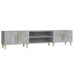 Meuble TV gris béton 180x31,5x40 cm bois d'ingénierie 625594625594