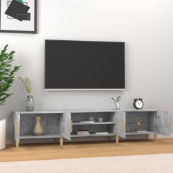 Meuble TV gris béton 180x31,5x40 cm bois d'ingénierie 625594625594