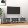 Meuble TV gris béton 180x31,5x40 cm bois d'ingénierie 625594625594
