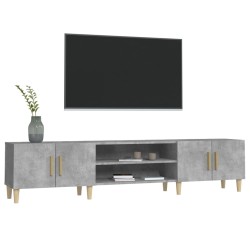 Meuble TV gris béton 180x31,5x40 cm bois d'ingénierie 625594625594