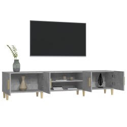 Meuble TV gris béton 180x31,5x40 cm bois d'ingénierie 625594625594