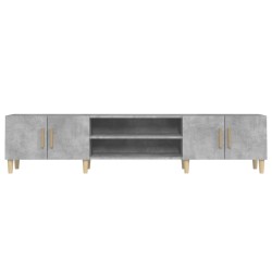 Meuble TV gris béton 180x31,5x40 cm bois d'ingénierie 625594625594