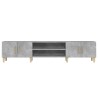 Meuble TV gris béton 180x31,5x40 cm bois d'ingénierie 625594625594