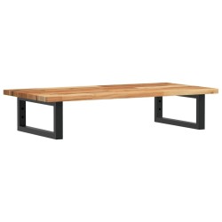 Étagère de vasque murale acier et bois massif d'acacia 625595625595