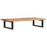 Étagère de vasque murale acier et bois massif d'acacia 625595625595