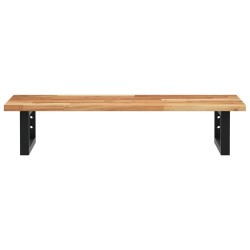 Étagère de vasque murale acier et bois massif d'acacia 625595625595