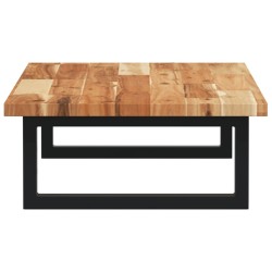 Étagère de vasque murale acier et bois massif d'acacia 625595625595