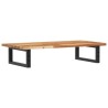 Étagère de vasque murale acier et bois massif d'acacia 625595625595