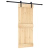 Porte coulissante Naturel et noir 80 x 210 cm 625597625597