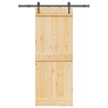 Porte coulissante NARVIK Naturel et noir 80 x 210 cm (152,5 cm) 625598625598
