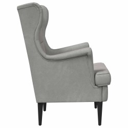 Fauteuil Gris clair Velours 625599625599
