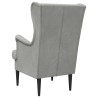 Fauteuil Gris clair Velours 625599625599