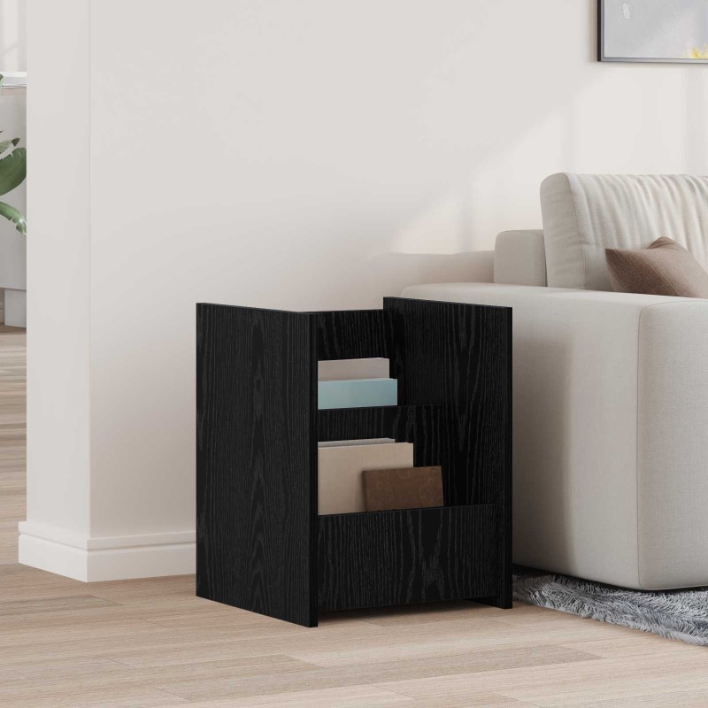 Étagère à magazines avec étagère Chêne noir 35 x 35 x 45 cm 625601625601