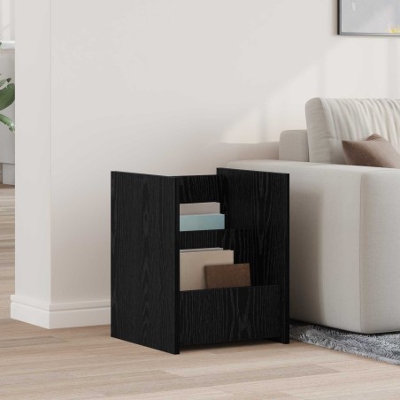 Étagère à magazines avec étagère Chêne noir 35 x 35 x 45 cm 625601625601