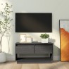 Meuble TV Gris 74x34x40 cm Bois de pin massif 625604625604