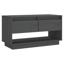 Meuble TV Gris 74x34x40 cm Bois de pin massif 625604625604