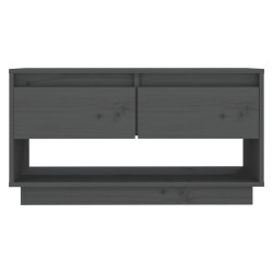 Meuble TV Gris 74x34x40 cm Bois de pin massif 625604625604