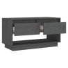 Meuble TV Gris 74x34x40 cm Bois de pin massif 625604625604