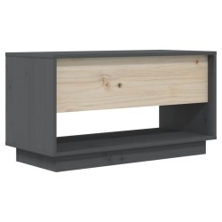 Meuble TV Gris 74x34x40 cm Bois de pin massif 625604625604