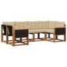 Ensemble de canapés d'extérieur 6 pcs Naturel et Beige 625615625615