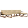 Ensemble de canapés d'extérieur 6 pcs Naturel et Beige 625616625616