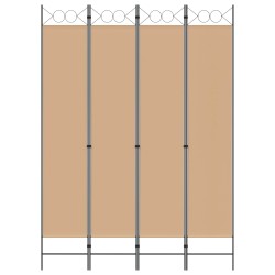 Paravent 4 panneaux Beige 160 x 220 cm Tissu 625620625620