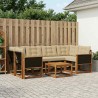 Ensemble de canapés d'extérieur 7 pcs Naturel et Beige 625621625621