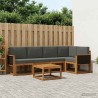 Ensemble de canapés d'extérieur 6 pcs Naturel et Anthracite 625628625628