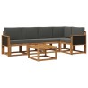 Ensemble de canapés d'extérieur 6 pcs Naturel et Anthracite 625628625628