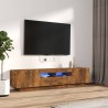 Ensemble de meubles TV avec lumières LED 2 pcs Chêne fumé 625631625631